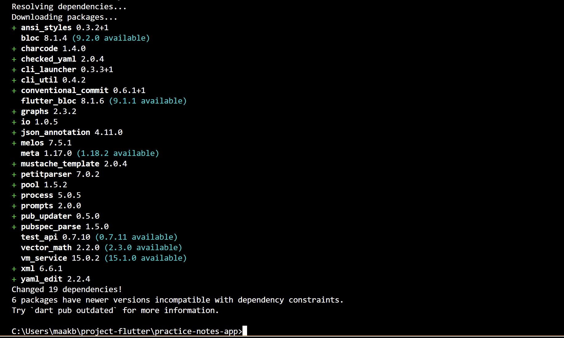 Run dart pub add melos --dev and install melos as dev dependency